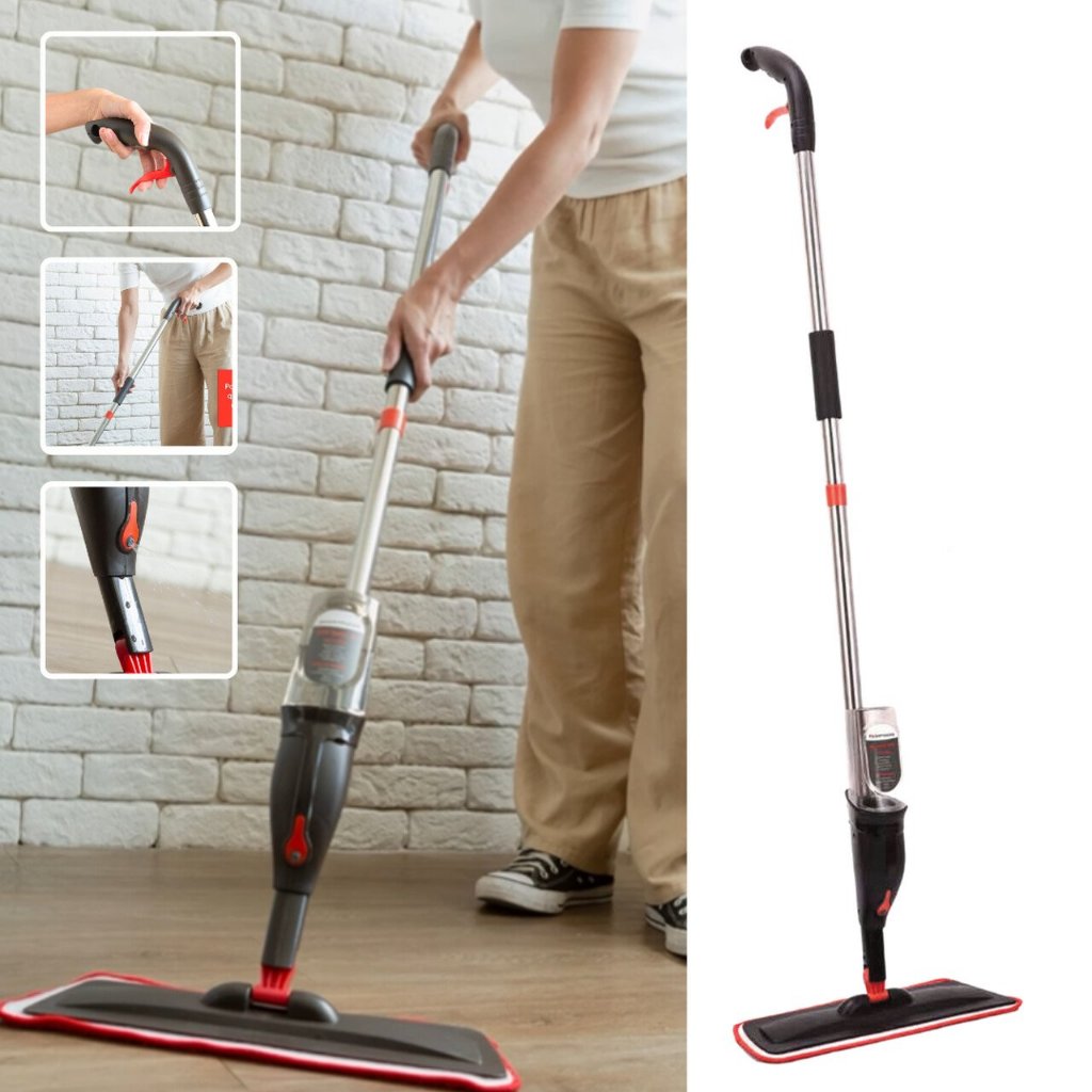 Mop Spray Giratório Limpeza Flash Mágico Rodo Esfregão Flat mop com puverizador