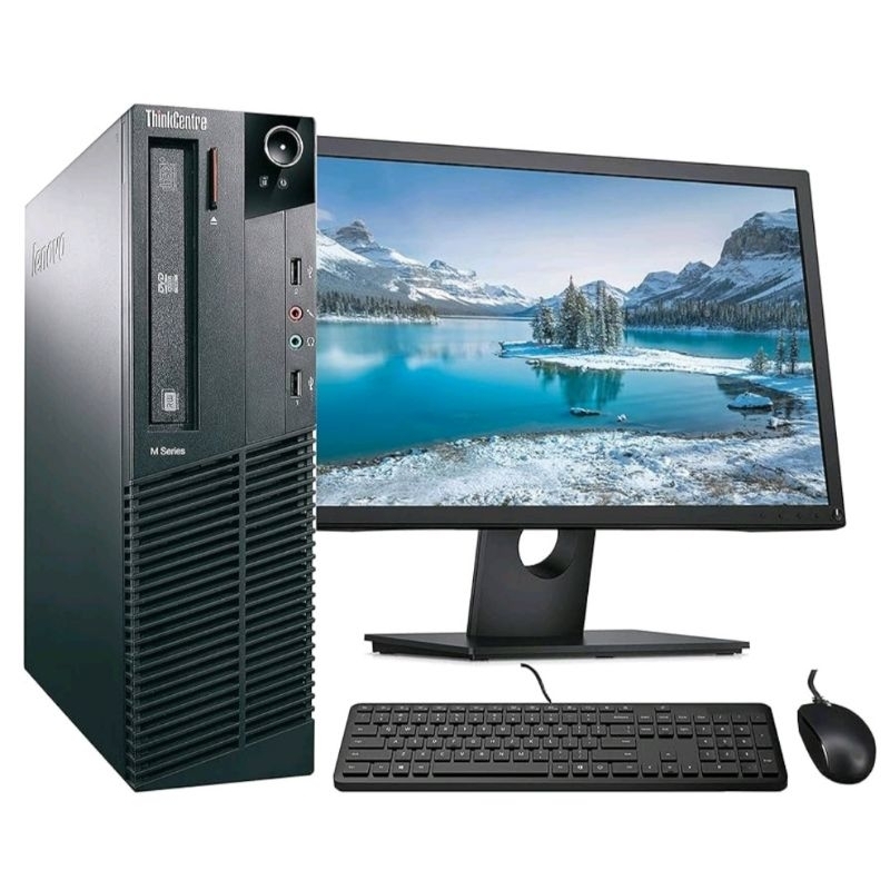Kit Pc Computador Lenovo Core i3 ou i5 Memoria 4gb Ddr3 HD 160gb Wi-Fi Monitor 19 Teclado Mouse Roda Jogos freefire Gta5