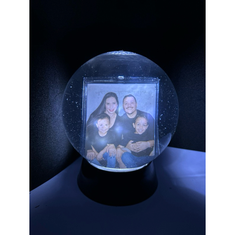 Globo de neve presente personalizado com 2 fotos, Led, musica spotify namorados, mae dia dos pais, natal, amigo