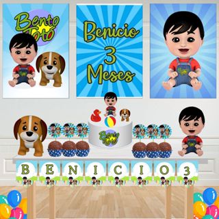 kit festa só um bolinho,  aniversário , mêsversario infantil, decoração festa na mesa (BENTO E TÓTÓ)............ em Oferta na Shopee