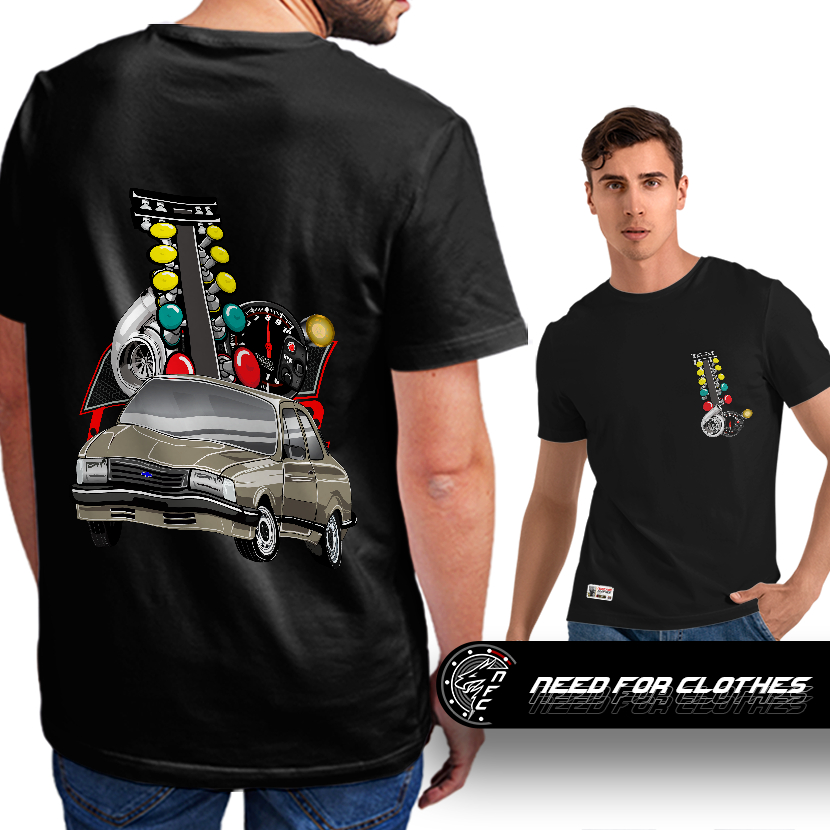 Camiseta Chevrolet Chevette, Motor Preparado Turbo, Cultura da Arrancada Nacional