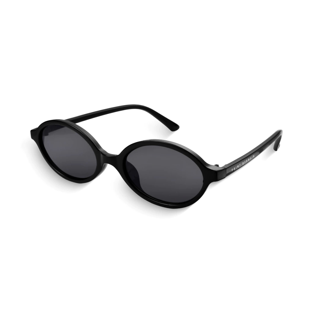 Óculos De Sol Uv400 Oval Feminino Saint Germain Siena Preto · foto 2