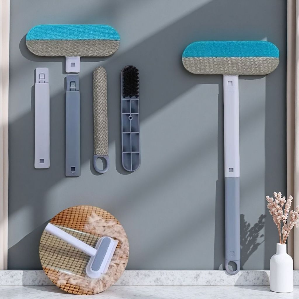 Escova de Limpeza Mágica Multiuso Multifuncional 4 em 1 Tira Poeira Removedor De Pelos de Pet e Roupa em Oferta na Shopee