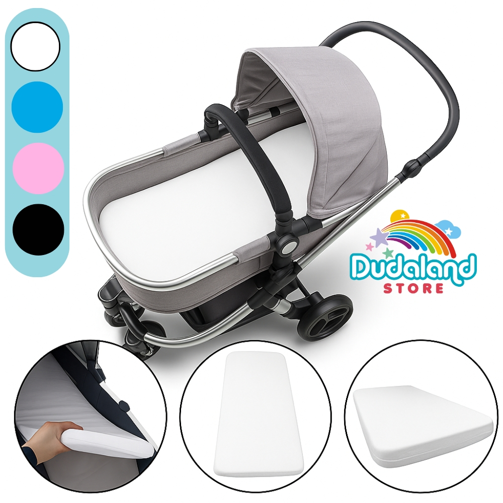 Imagem Colchonete Para Carrinho Moises Capa Removível 100% Algodão