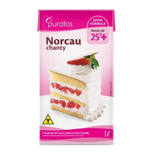 Chantilly 1 Litro Norcau Puratos Chanty Tradicional em Oferta na Shopee