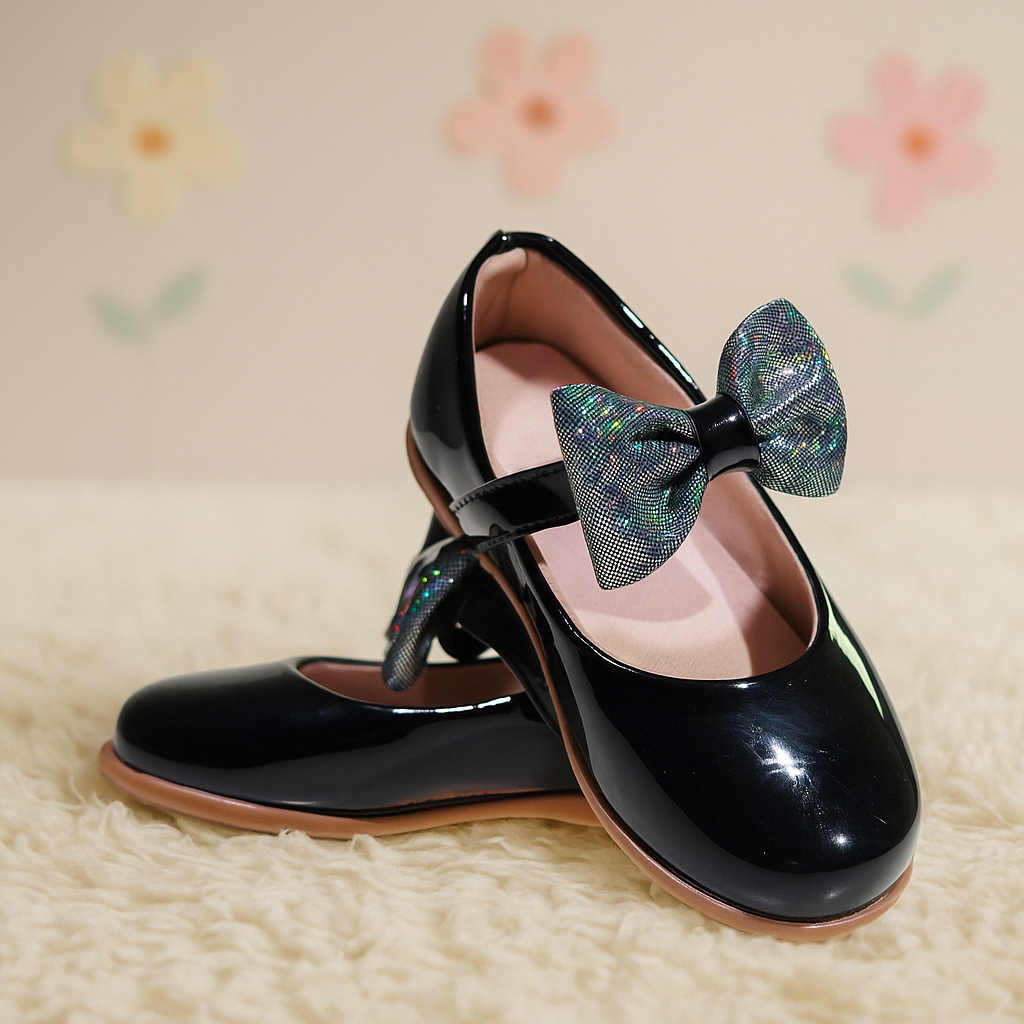 Sapatilha feminina verniz infantil de menina do 20 ao 27 direto da fabrica Preto Branco