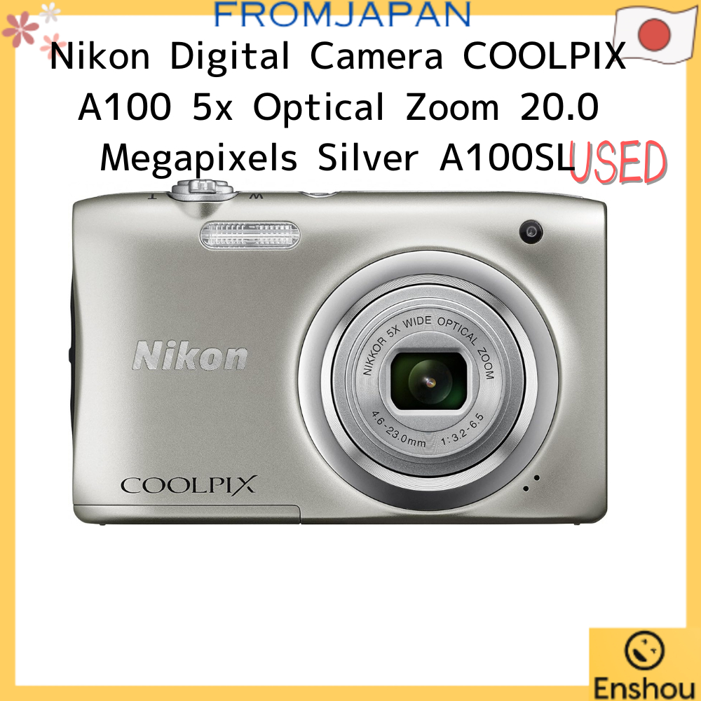[USED][Direto do Japão][USED ITEMS]Câmera Digital Nikon COOLPIX A100 5x Óptico 20.05 Megapixels Prata A100SL