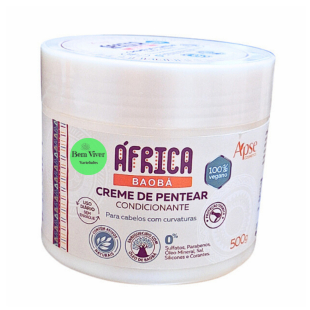 Creme de Pentear Apse Africa Baoba Condicionante - 500g Apice em Oferta na Shopee