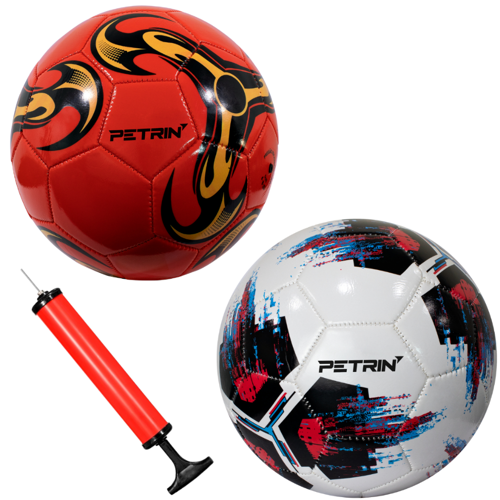 Kit 2 Bola De Futebol + Bomba De Ar + Bico Inflador