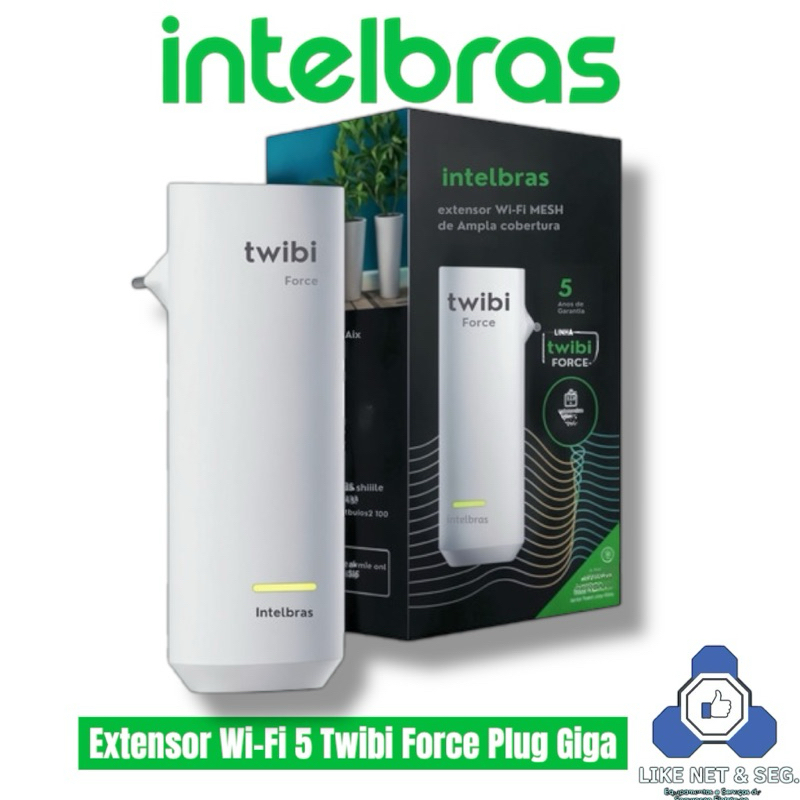 Extensor Wi-Fi 5 Twibi Force Plug Giga Intelbras