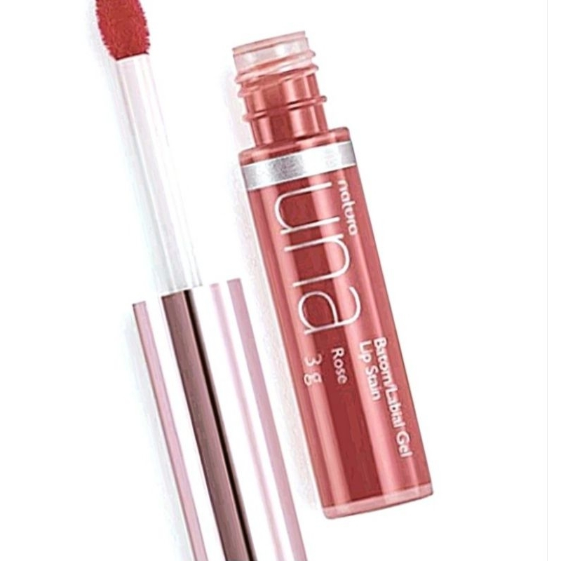 Natura Una Rose Batom Gel Lip Stain Rouge Rosa em Oferta na Shopee
