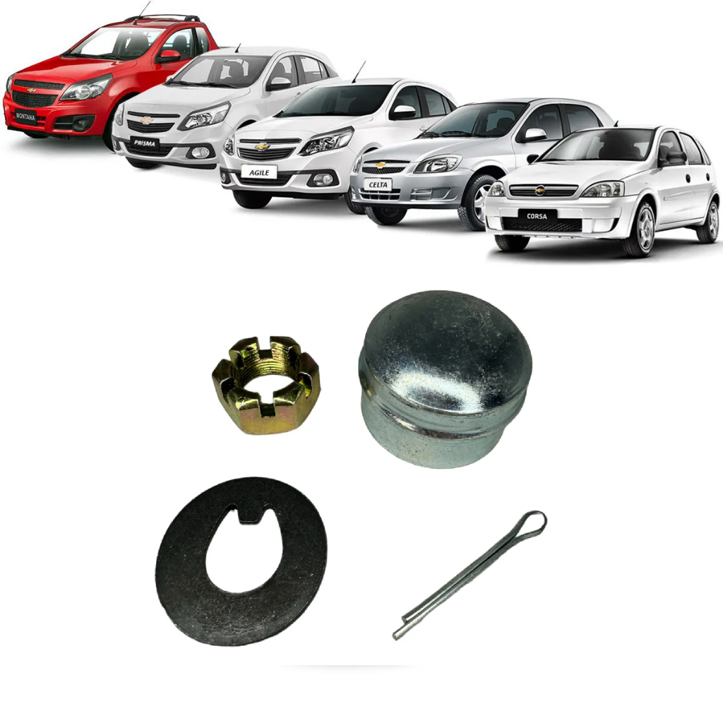 Kit Calota Cubo Da Roda Traseira Corsa Montana Celta Prisma