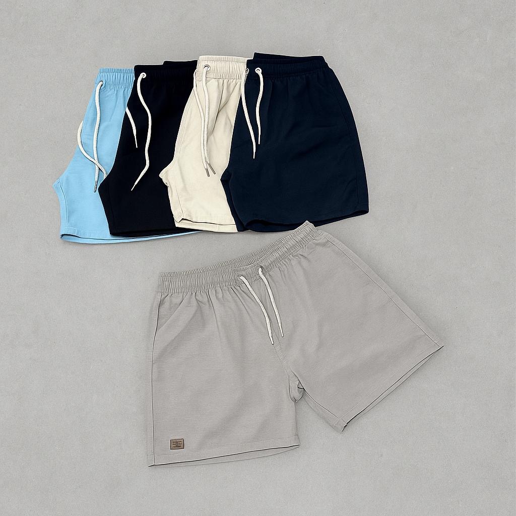 Kit 2 Short Mauricinho Premium Sarja colorida Praia Verão Casual Estiloso Elegante Alta Qualidade Varias cores