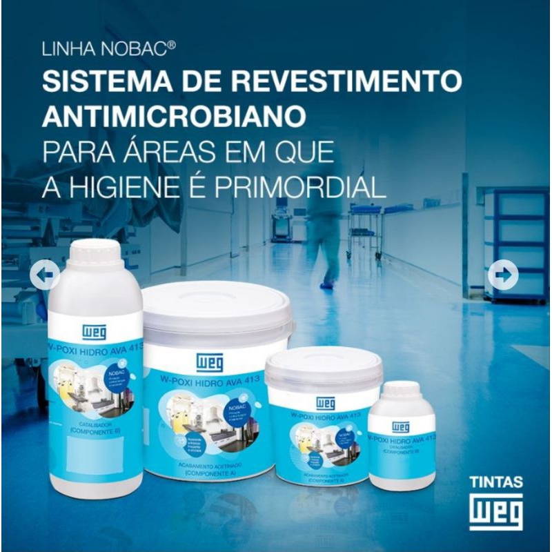 TINTA EPOXI HOSPITALAR  BRANCA "ECOLOGICA" NOBAC BASE D"AGUA - WEG
