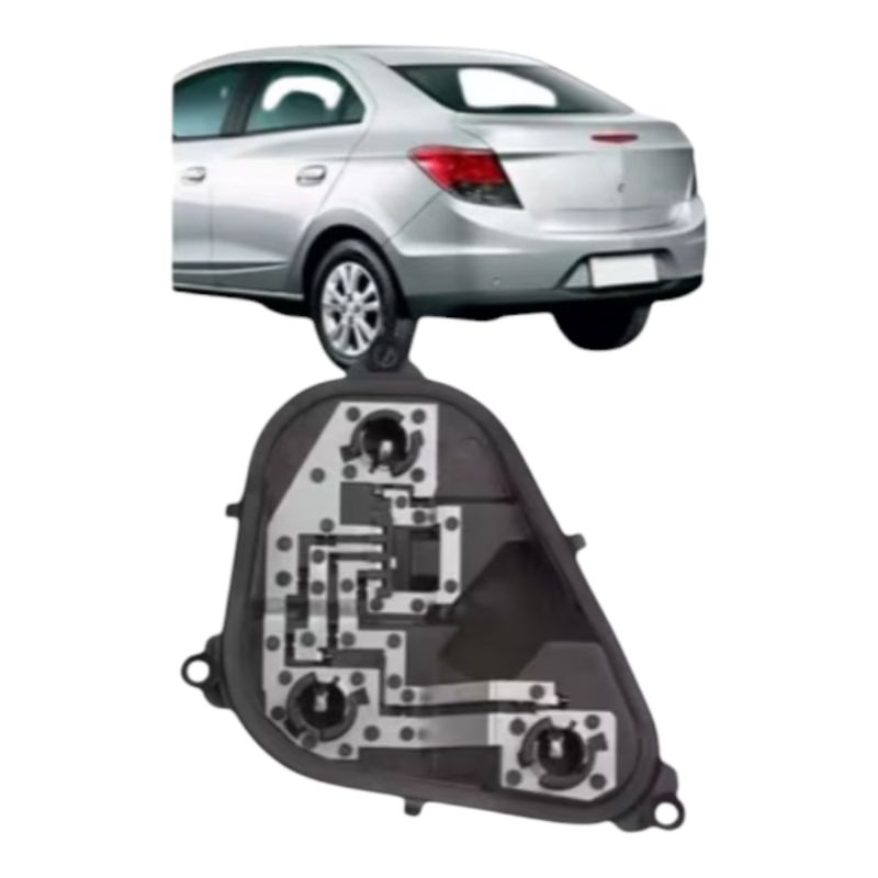 Circuito Soquete Esquerdo Placa Lanterna Traseira Prisma 2013 a 2019 Original