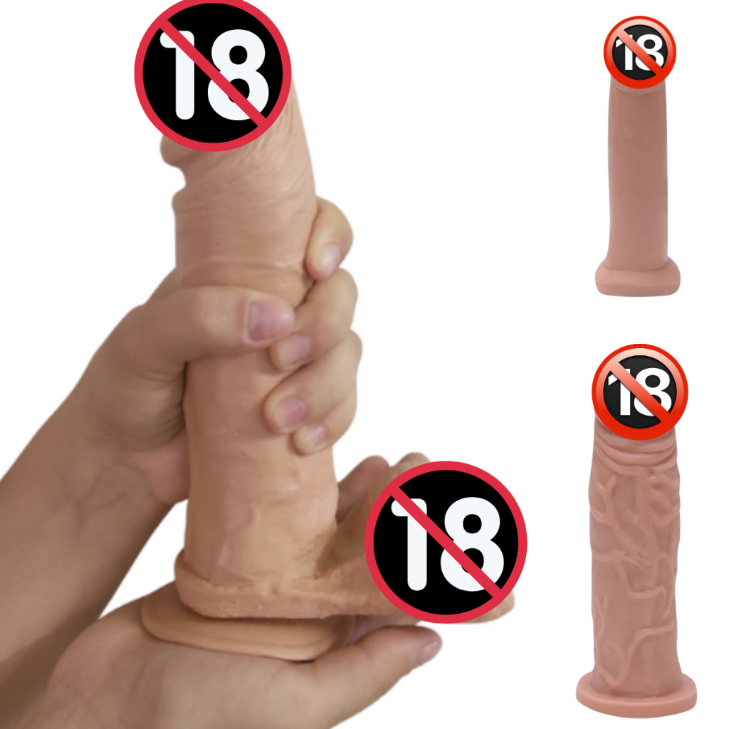 Pênis Consolo Dildo de Borracha Realistico Com Veias Realistas Varios Tamanhos 20cm Sex Shop