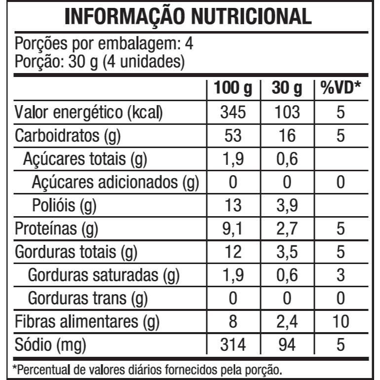 Detalhes do Cookies Laranja Integral Zero Açúcar Vitao 120G - 3 Unidades