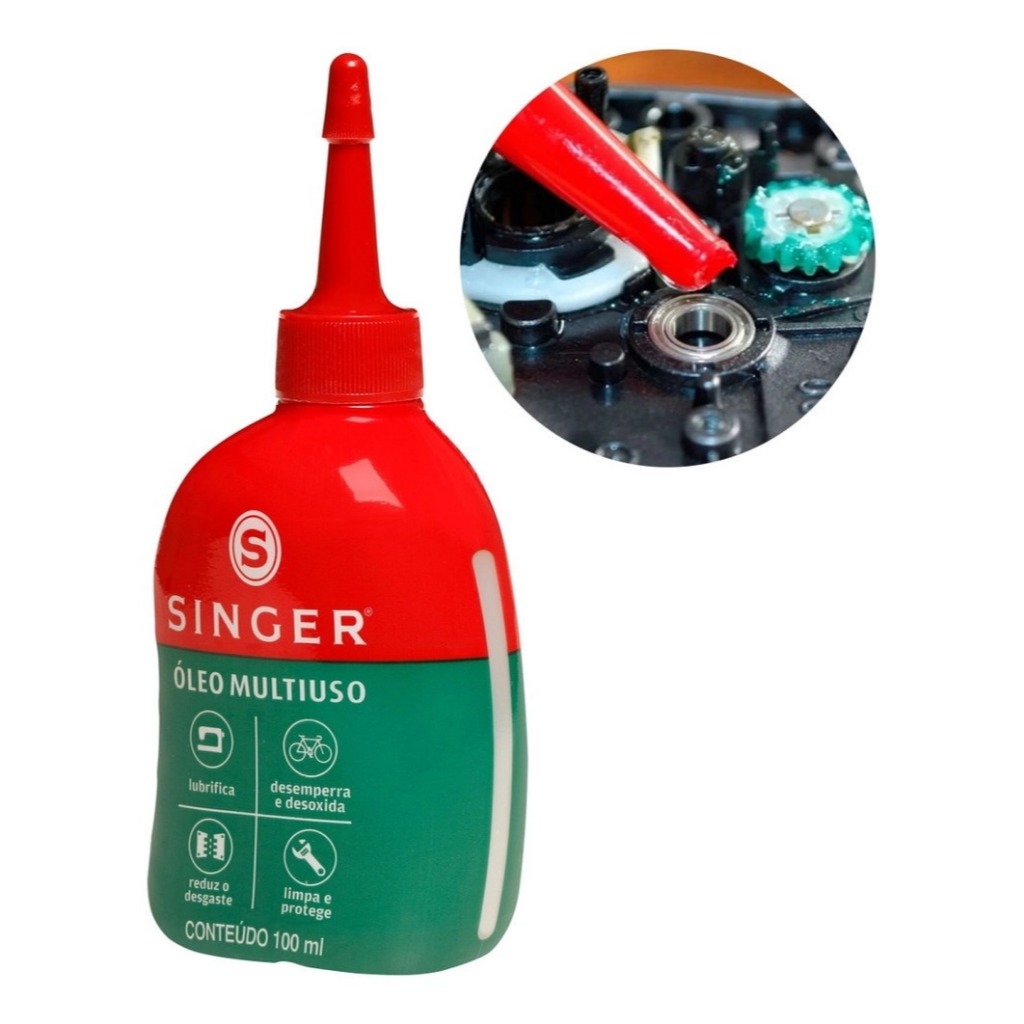 Óleo Singer 100ml Para Lubrificar Máquina de Costura Lubrificante Ideal Para Quem Busca Qualidade