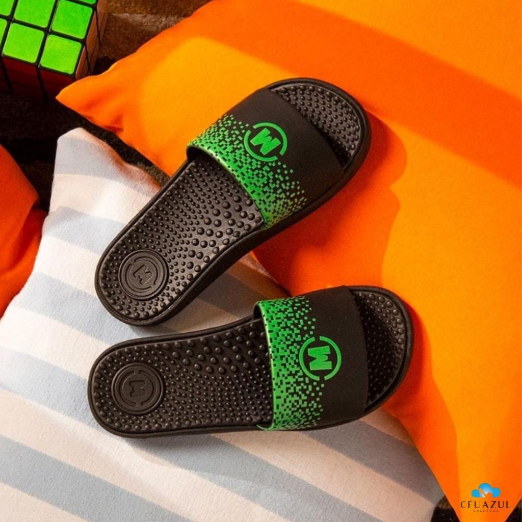 Chinelo Slide Molekinho Menino Infantil Palmilha Massageadora Solado Antiderrapante em Oferta na Shopee