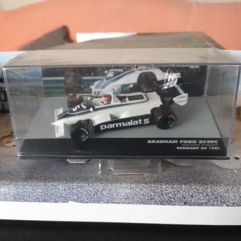 Lendas Brasileiras Miniatura F1 Fórmula 1 Brahmam Ford BT49C Nelson Piquet Gp Germany Alemanha 1981