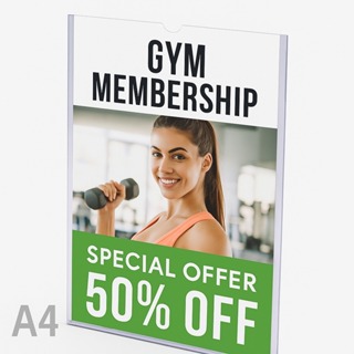 Porta folha de Parede  Display Expositor Suporte Acrílico/PETG tamanho A4 em Oferta na Shopee