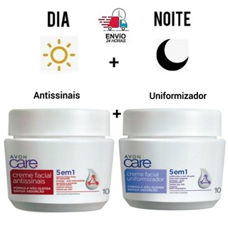 Kit Avon Care Creme Facial Antissinais + Clareador Uniformizador 100g (2 Produtos) em Oferta na Shopee