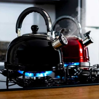 Chaleira Inox com Apito Ferve Rápido Fogão Gás Indução Elétrico 3 Cores em Oferta na Shopee