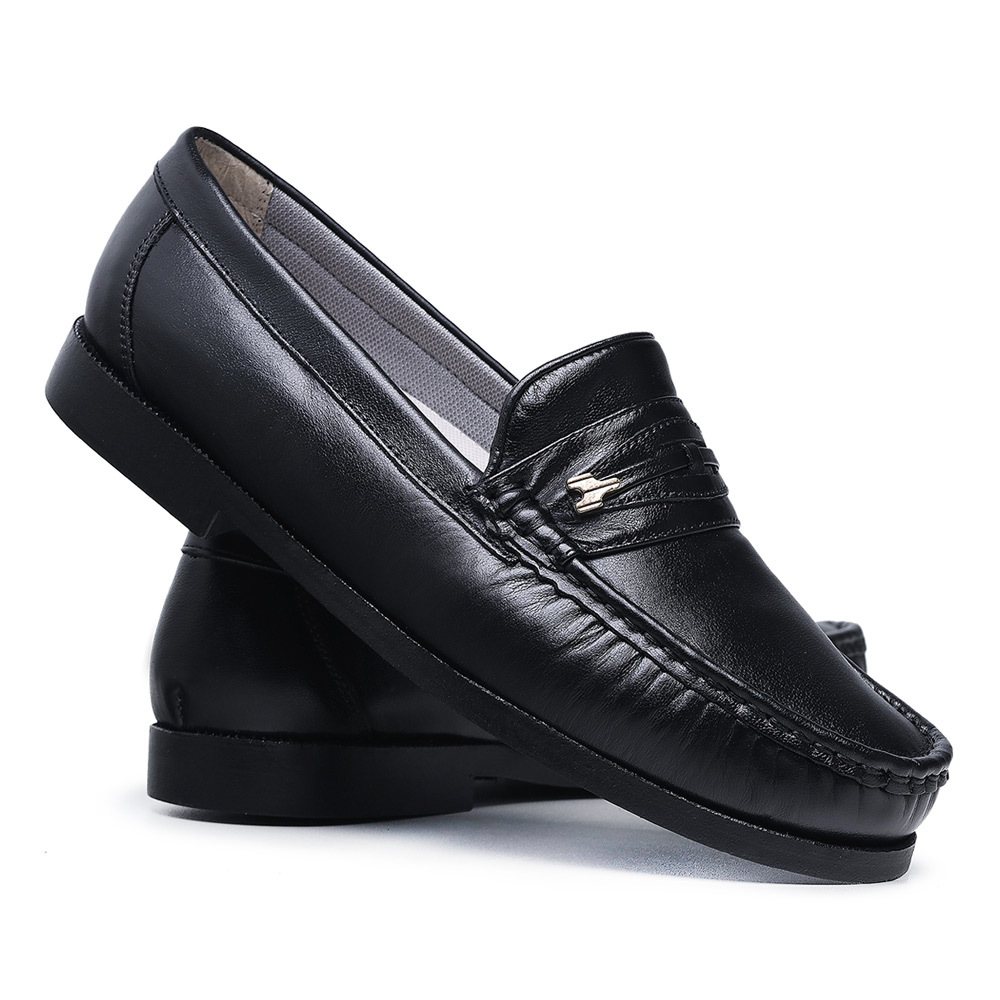 Sapato Mocassim Dockside Masculino Calce Fácil Estilo Viena Couro Legítimo Ultra Leve Conforto