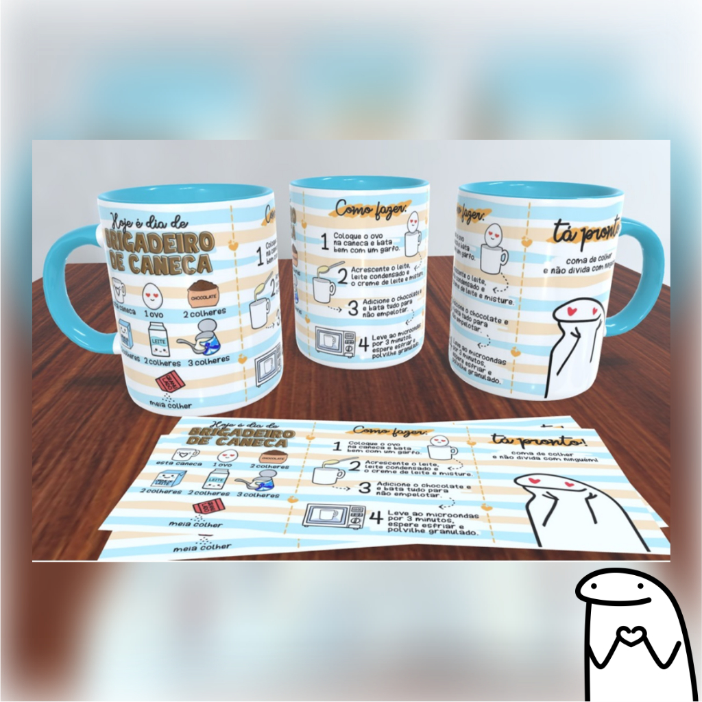 Caneca de Cerâmica / Flork Receitas / Bolo de Caneca - Brigadeiro