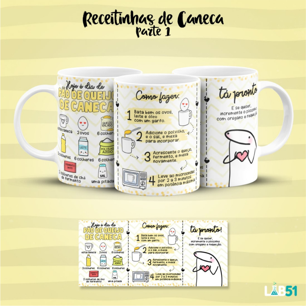 Caneca de Cerâmica / Flork Receitas / Bolo de Caneca - Pão de Queijo