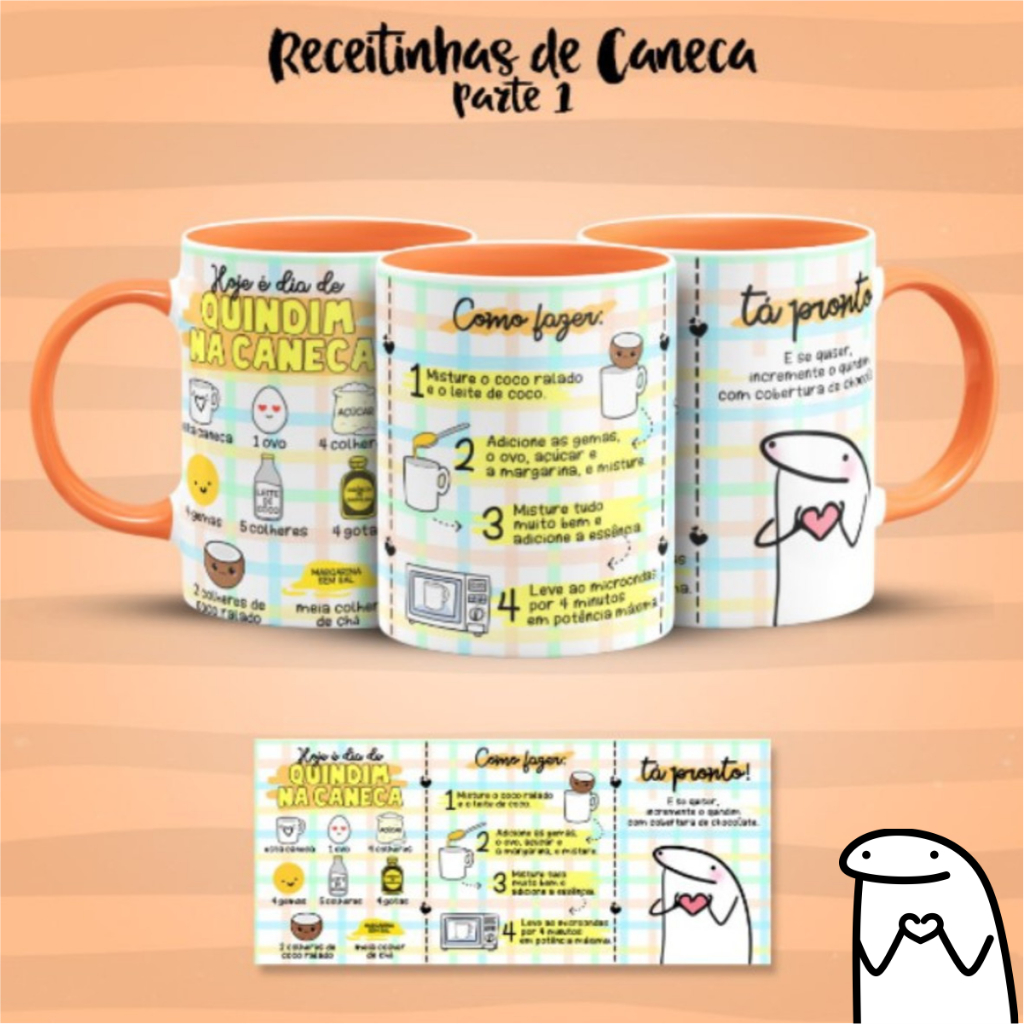 Caneca de Cerâmica (LIVE) / Flork Receitas / Bolo de Caneca - Quindim