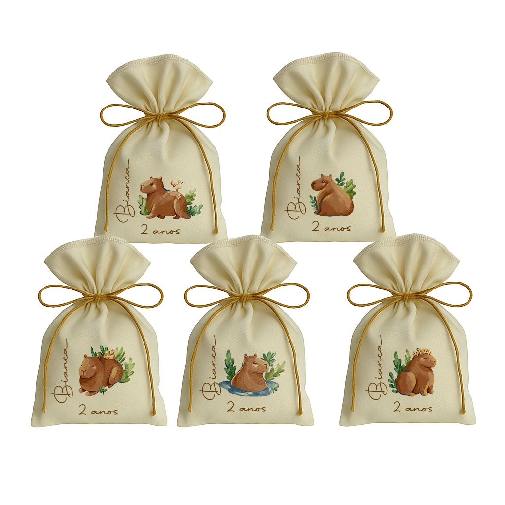 Kit Ouro 20 Saquinhos Personalizados Festa Lembrancinhas Ariel Cute m24
