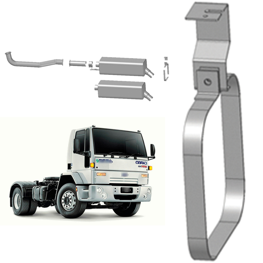 Suporte Silencioso Escapamento Ford Cargo 4432e 5032e Euro 3