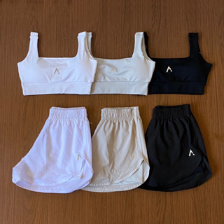conjunto esporte short duplo para corridas poliamida com tactel em Oferta na Shopee