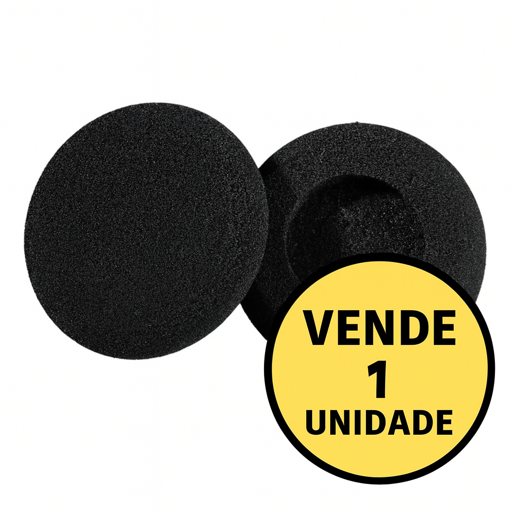 Espuma  Auricular  Preta  Para Headset Telemarketing - 1 UNIDADE em Oferta na Shopee