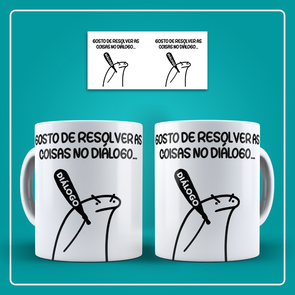Caneca de Cerâmica (LIVE) / Flork / Frases - Gosto de resolver as coisas no diálogo...