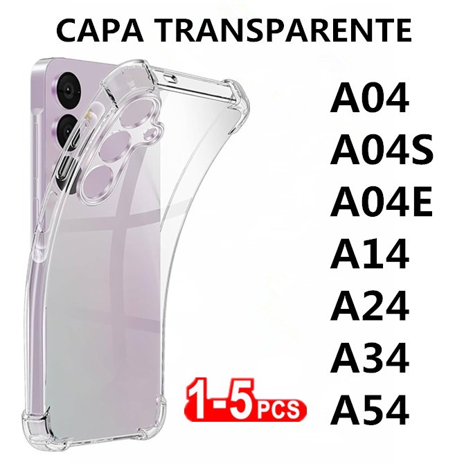 Capa Capinha Transparente Anti Impacto TPU Case Para Samsung Galaxy A04 4G A04S A04E A14 A24 A34 A54 5G