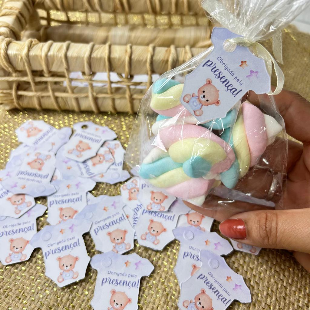 Envio imediato - TAG com furo para lembrancinha chá de bebe, cha fraldas, chá revelação ursinha lilas ursinho lilás teg