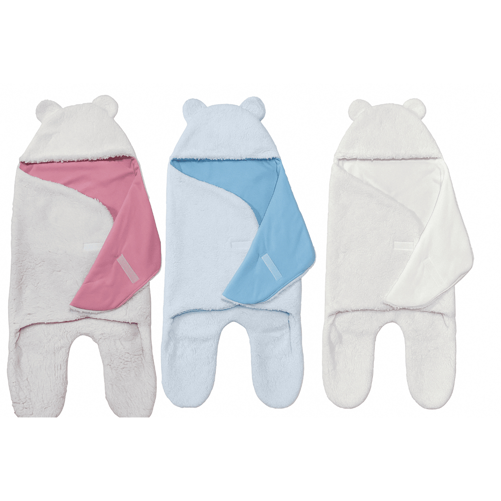 Saco de Dormir para Bebê Urso Soft + Sherpa Quentinho Inverno Saco de Dormir Bebe Cobertor de Bebê