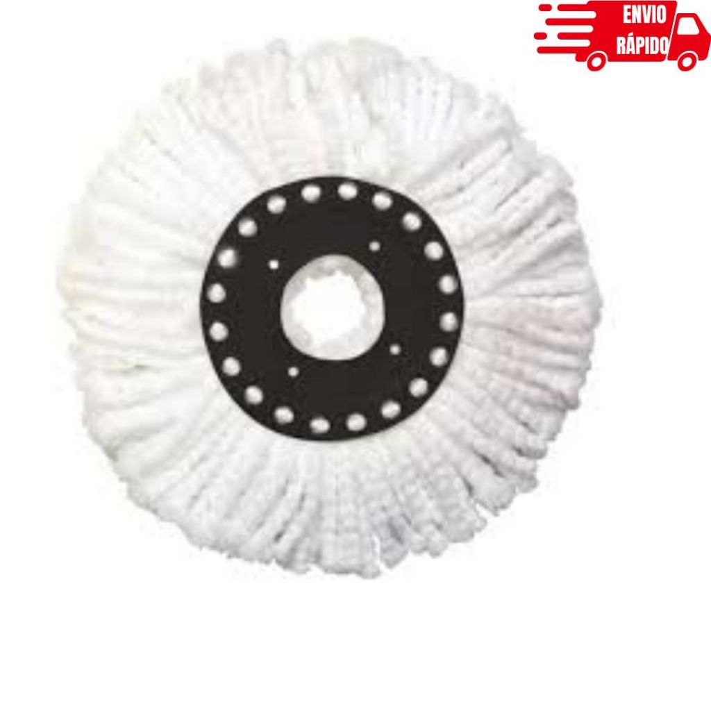 Refil Mop Giratório 360º Balde 8L 13L Microfibra Esfregão Praticidade Limpeza