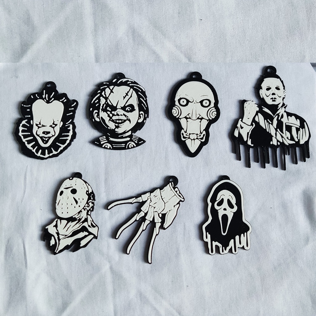 Chaveiro Assassinos Filmes - Jason - Myers - Pennywise - Chucky - Fred Krueger - Ghost Face