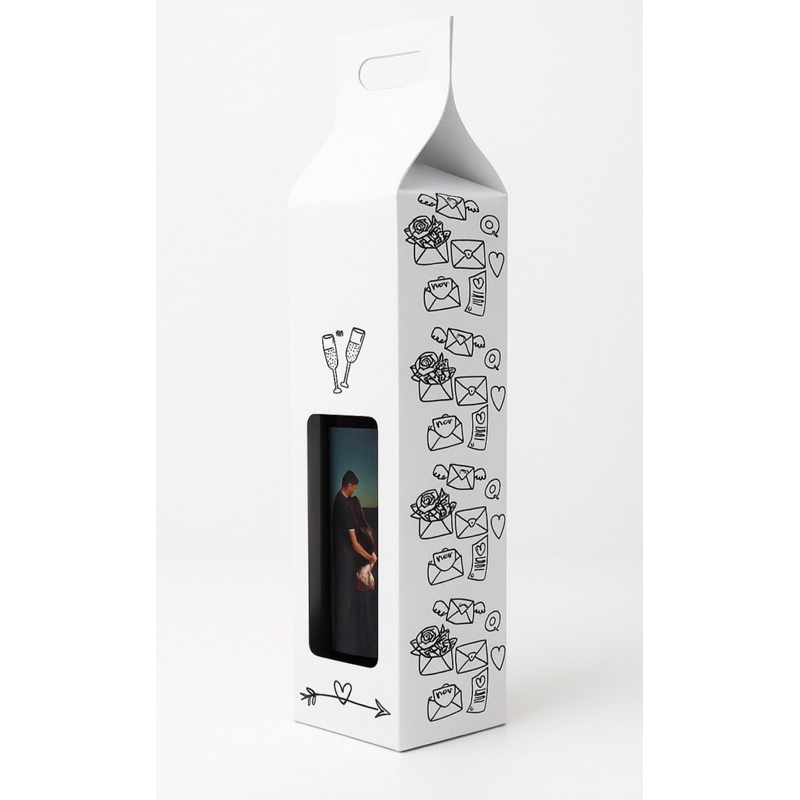 vinho personalizado - comemoração, vinho com foto + polaroid, caixa personalizada