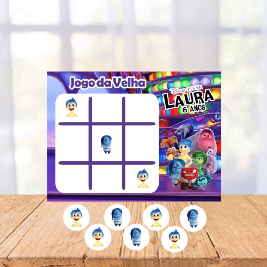 Jogo da Velha Divertidamente Lembrancinhas Personalizadas Festa Aniversário Infantil