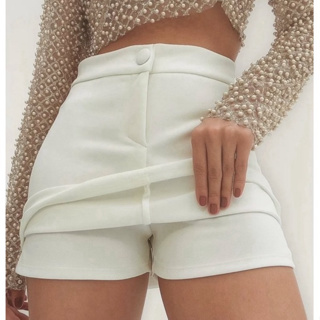 Short Saia Feminino Alfaiataria  Cintura Alta com botão Tendência em Oferta na Shopee