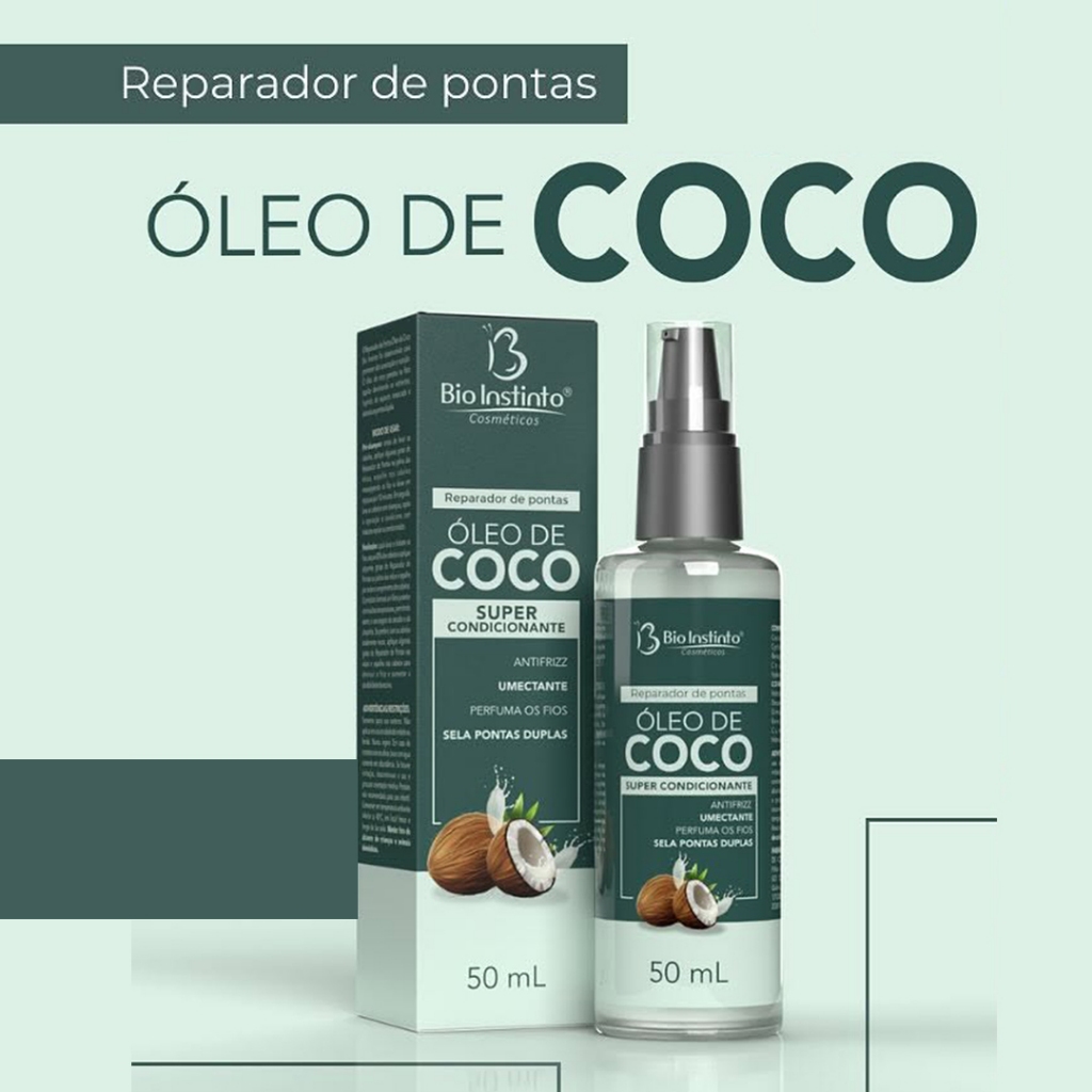 REPARADOR DE PONTAS ÓLEO DE COCO - 50ML BIO INSTINTO em Oferta na Shopee