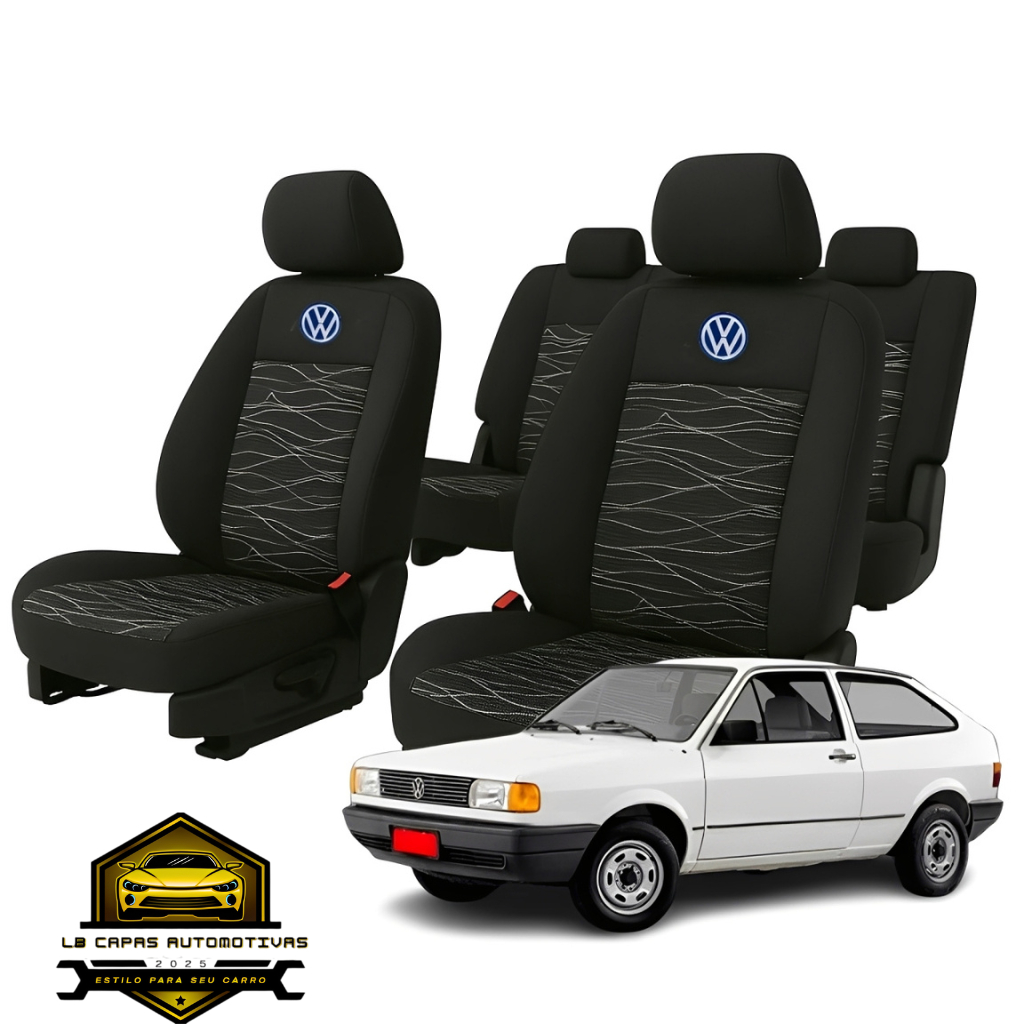 Capa Banco Gol Quadrado Volkswagen Tecido Original Automotivo Premium + Brinde