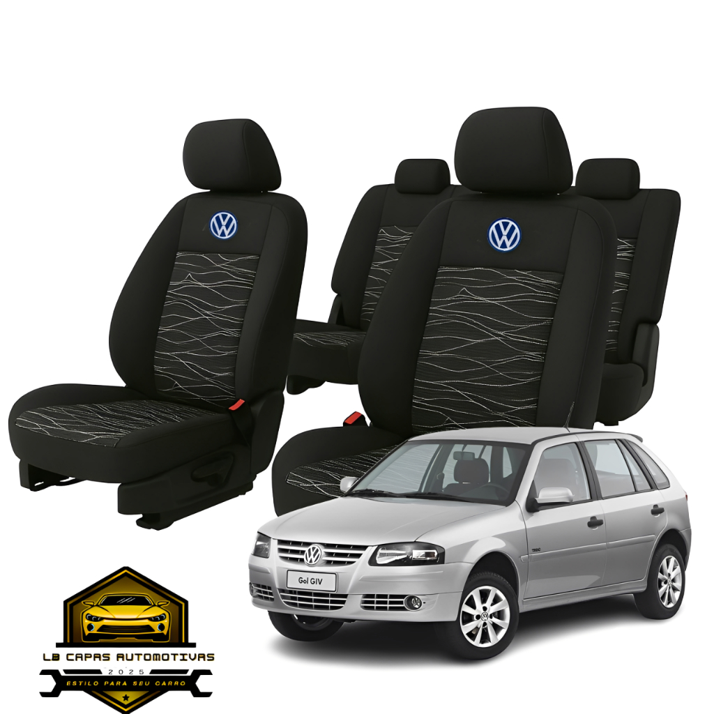 Capa Banco Gol G2 G3 G4 G5 G6 G7 Volkswagen Tecido Original Automotivo Premium + Brinde