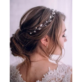 Tiara minimalista para penteados casamentos Arranjo para daminhas e floristas Headband chic casamento praiano em Oferta na Shopee