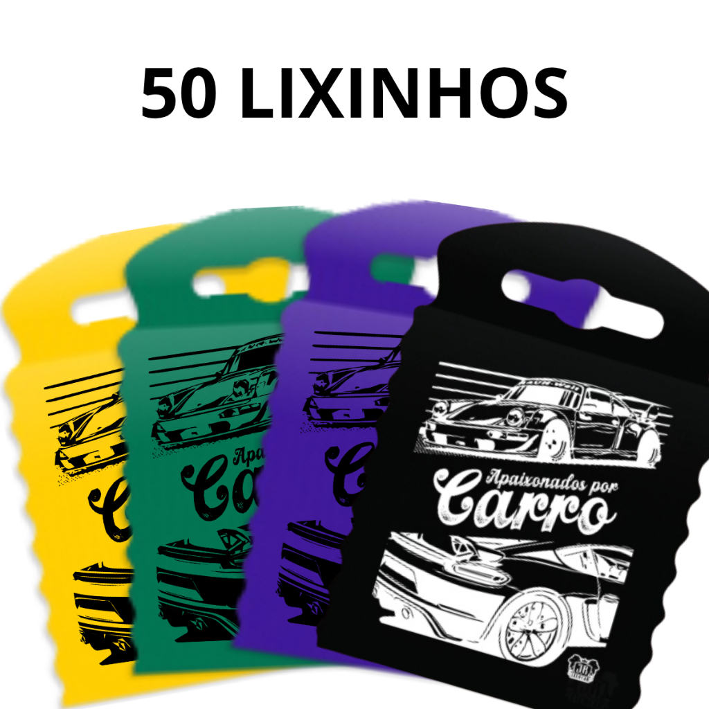 Kit 50 Lixeirinhas Para Carro Personalizados De Lixocar Organizadores Lava Rapido em Oferta na Shopee