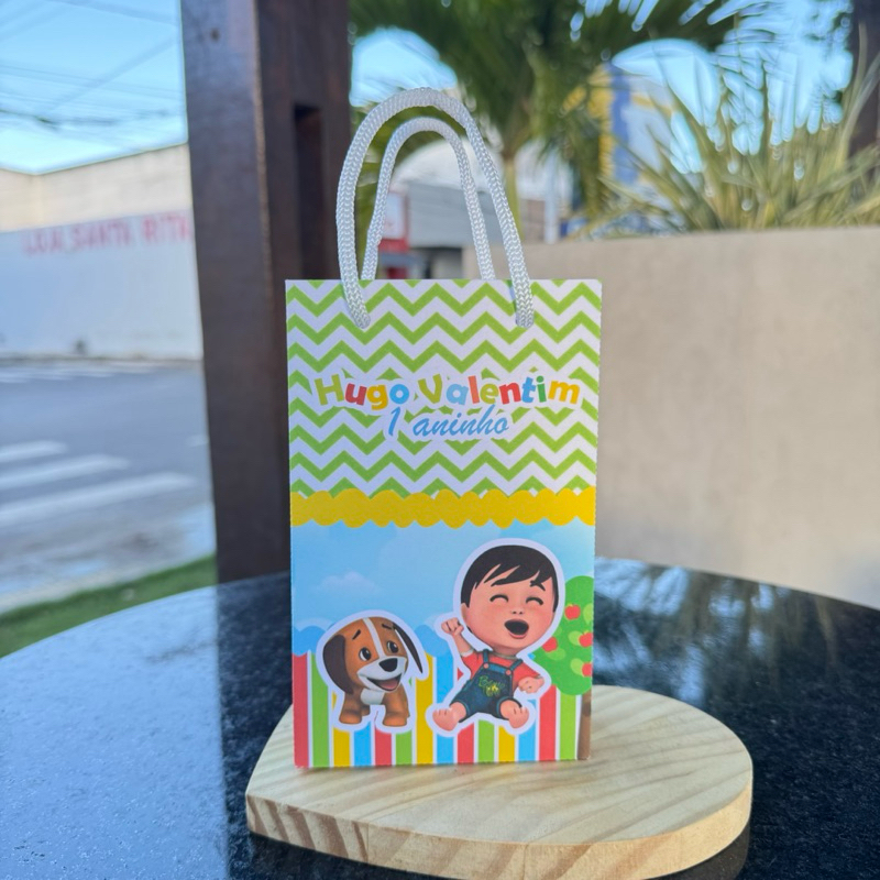 Sacolinha P BENTO E TOTÓ - Sacolinha Surpresa Lembrancinha para Festa PEGUE E MONTE